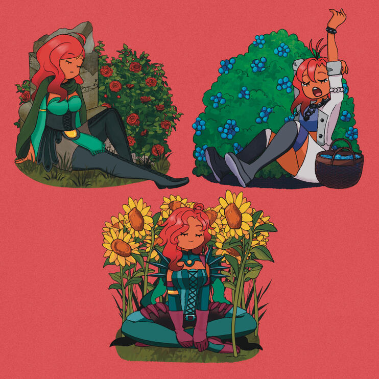 Die-cut stickers of Hapi, for Freed Spirit