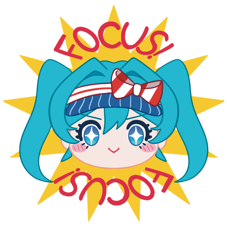 Chibi head of Hatsune Miku&#39;s design from the song Mesmerizer